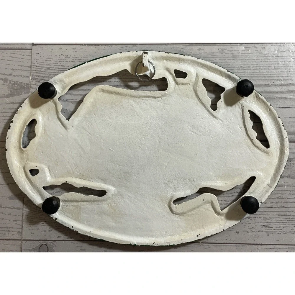 Avon 1999‎ Holiday Home Sweet Home Snow Cabin Cast Iron Metal Trivet Wall Hanger